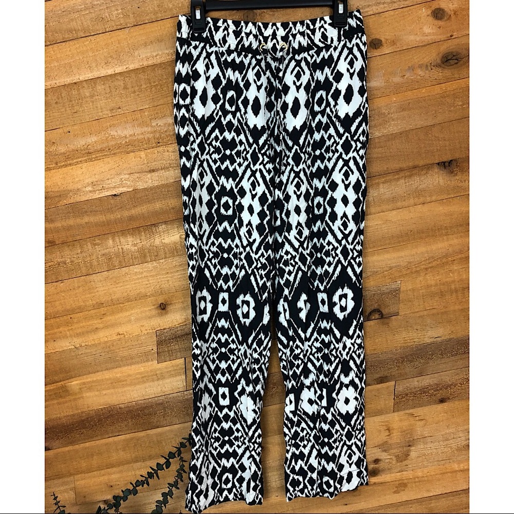 Avec Printed Ikat Palazzo Pants